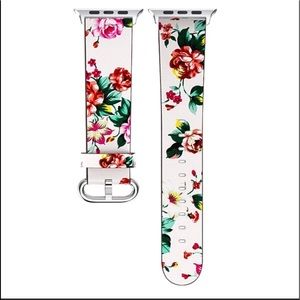 Apple Watch 38 mm floral band. Vegan leather.